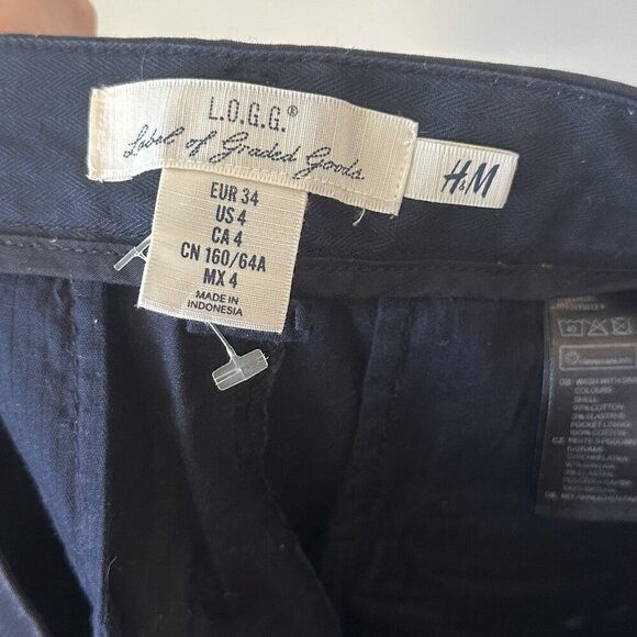 H&M Essentials Chino Navy Blue Pants - Size: 4 - Picture 2 of 10